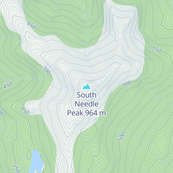 Map of South Needle Peak