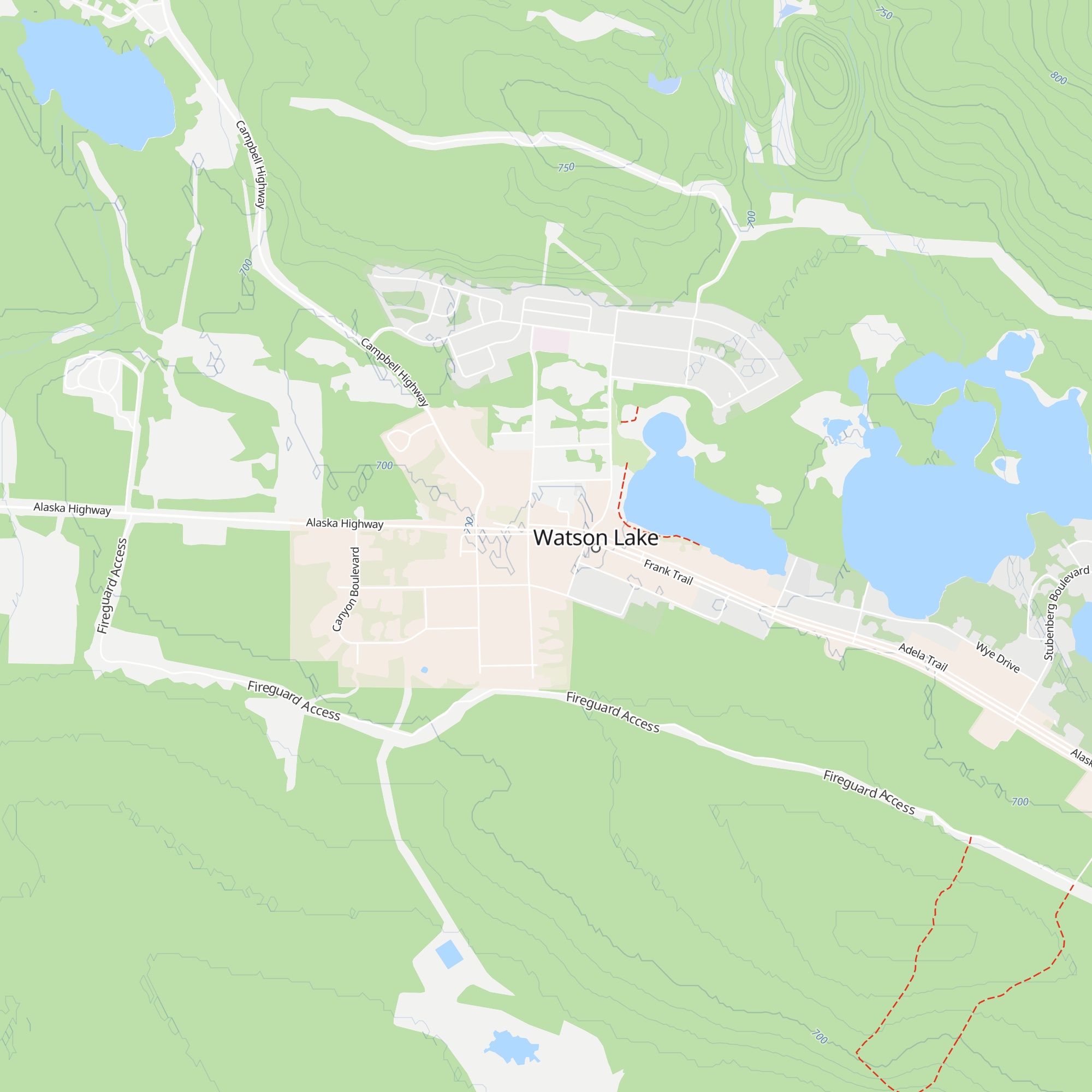 Watson Lake Visitor Information Centre map