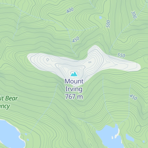 Map of Mount Irving