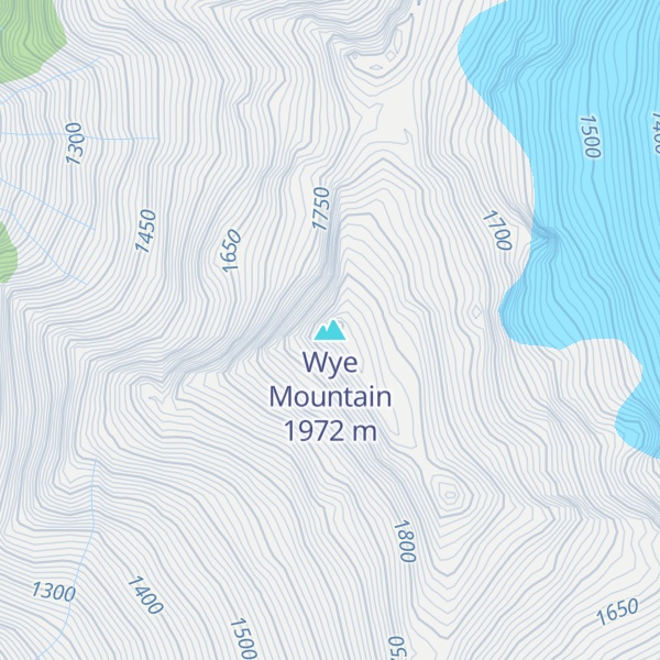 Map of Wye Mountain