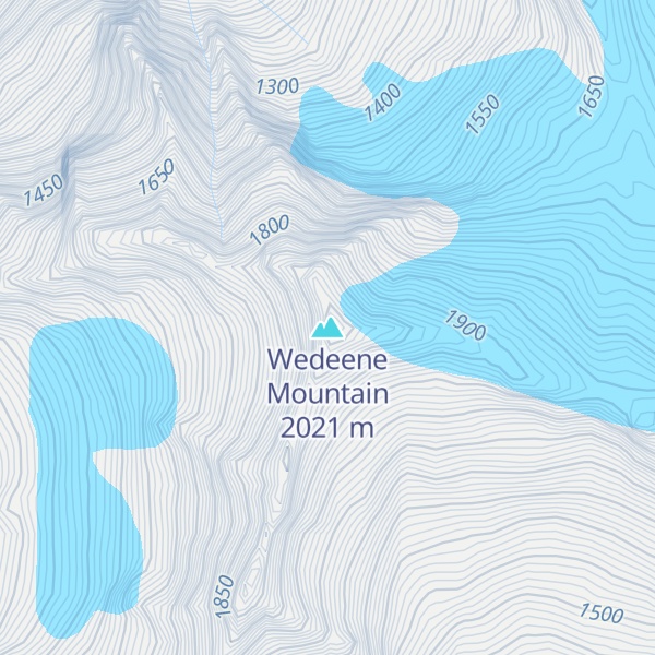 Map of Wedeene Mountain