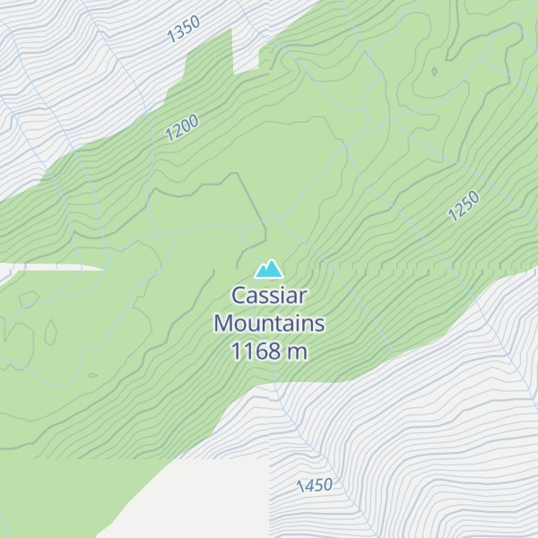 Map of Stikine Ranges