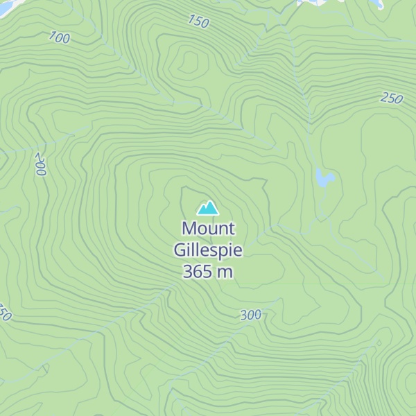 Map of Mount Gillespie