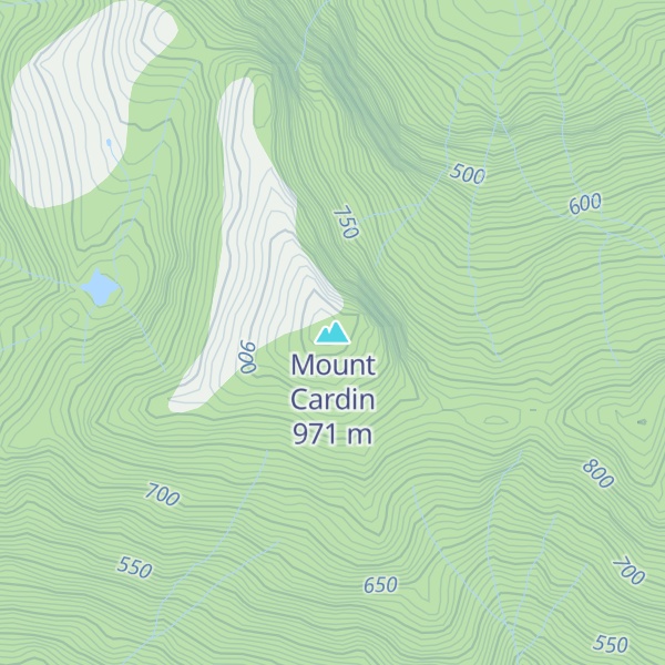 Map of Mount Cardin