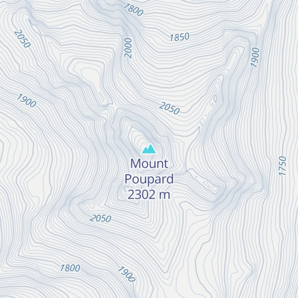 Map of Mount Poupard