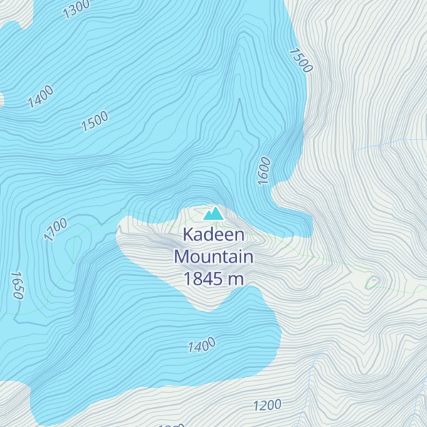 Map of Kadeen Mountain