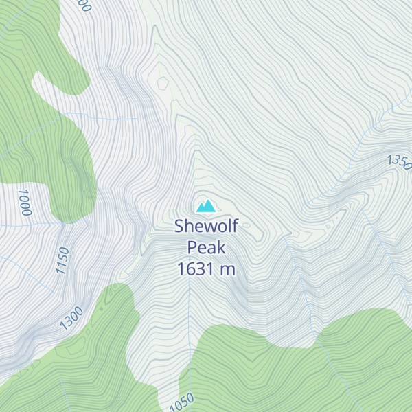Map of Shewolf Peak