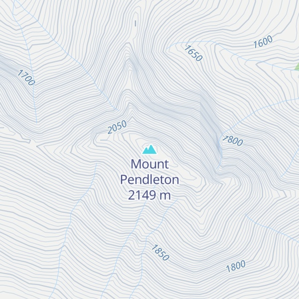 Map of Mount Pendleton