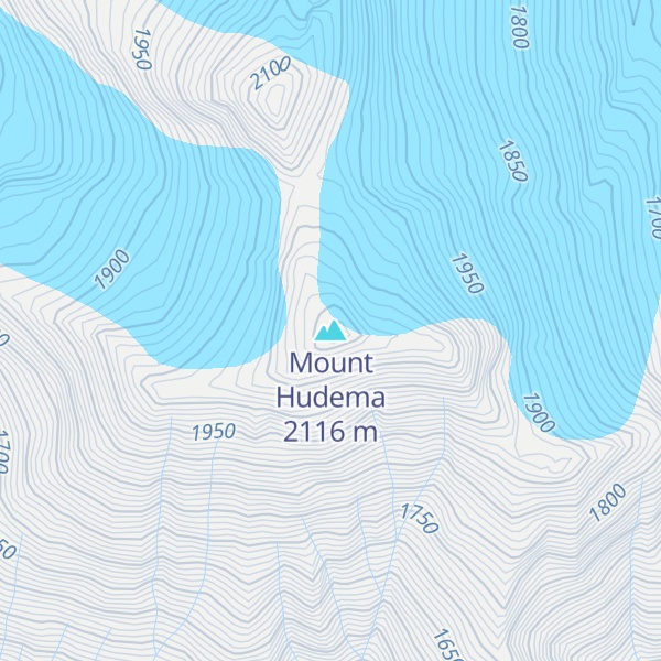 Map of Mount Hudema