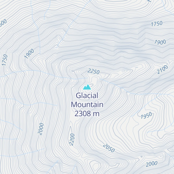 Map of Glacial Mountain