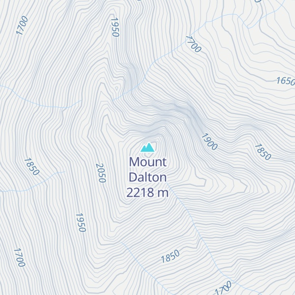 Map of Mount Dalton