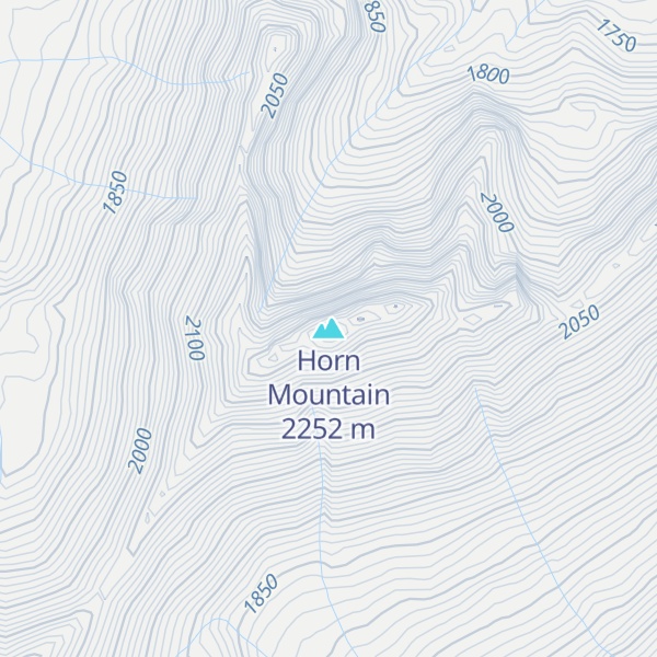 Map of Horn Mountain