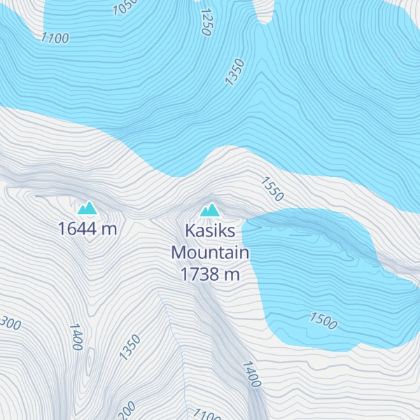 Map of Kasiks Mountain