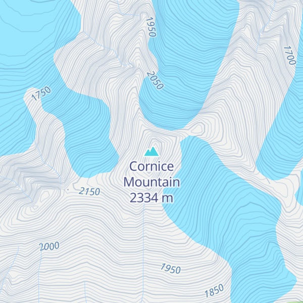 Map of Cornice Mountain