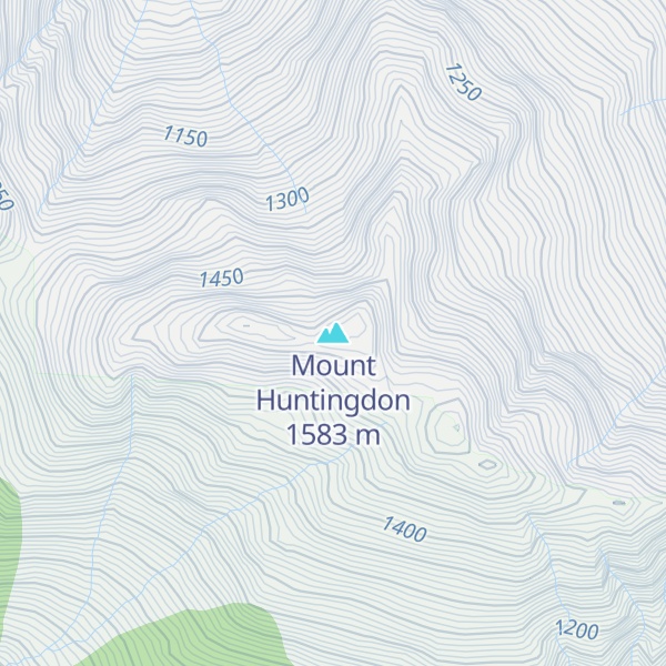 Map of Mount Huntingdon