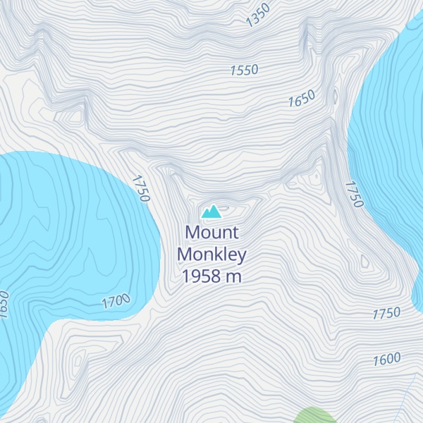 Map of Mount Monkley