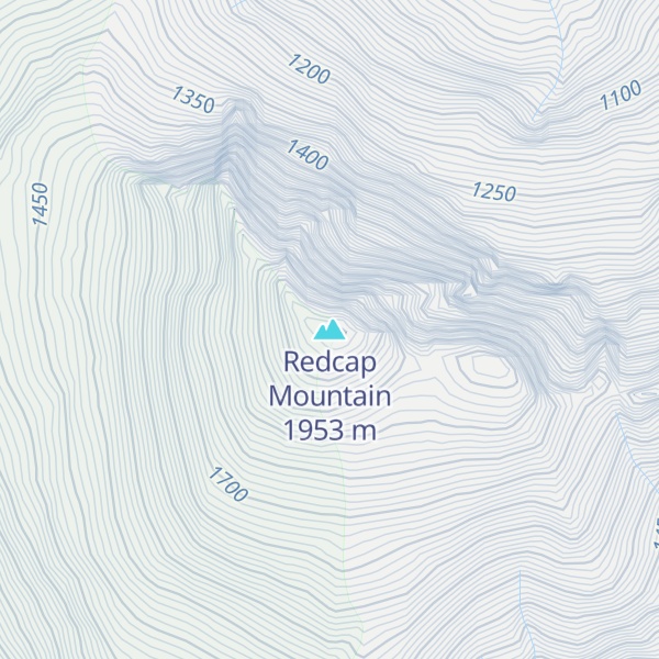 Map of Redcap Mountain