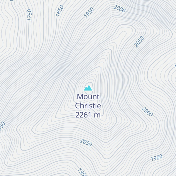 Map of Mount Christie
