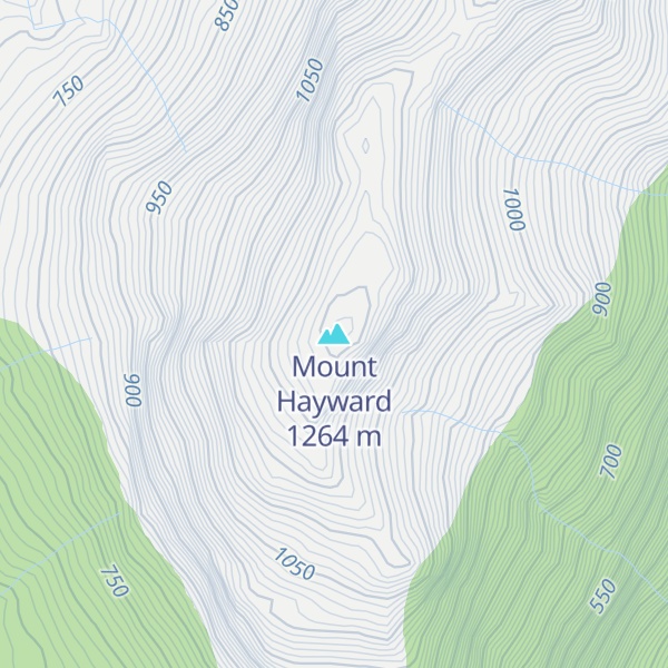 Map of Mount Hayward