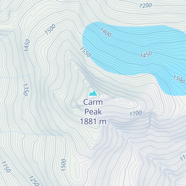 Map of Carm Peak