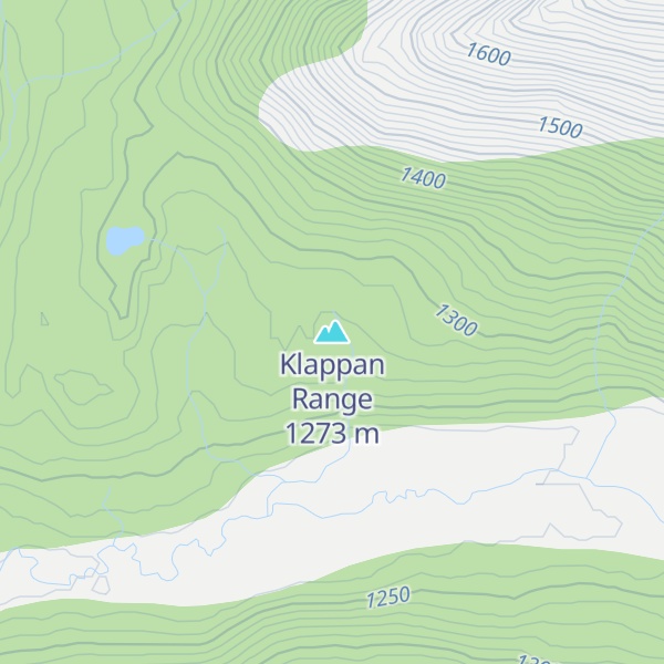 Map of Klappan Range