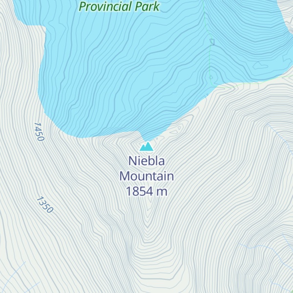 Map of Niebla Mountain