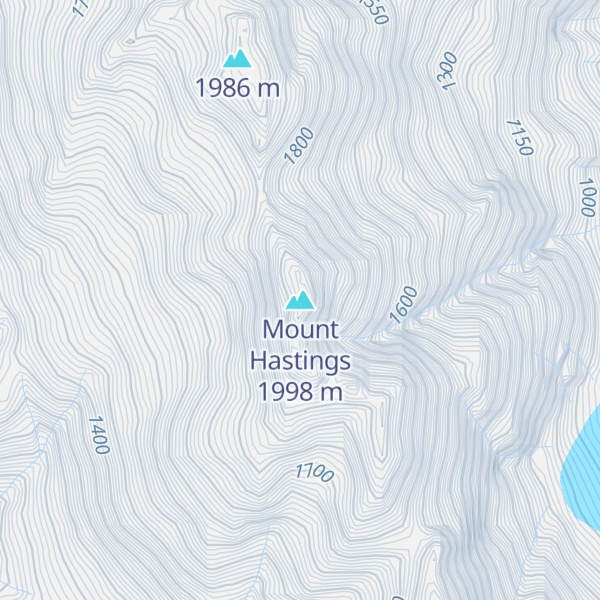 Map of Mount Hastings