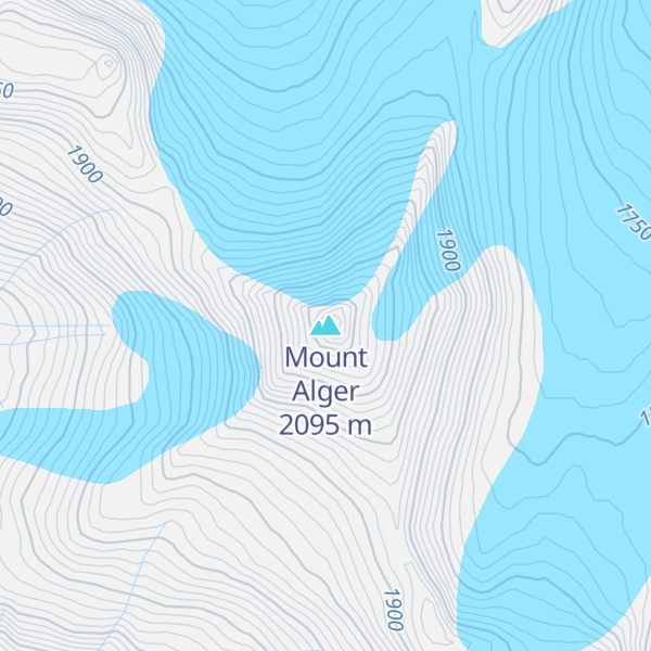 Map of Mount Alger