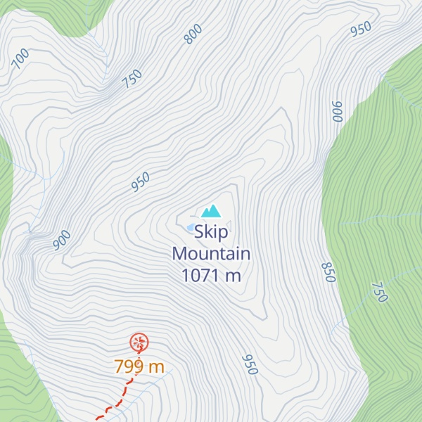 Map of Skip Mountain