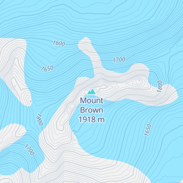 Map of Mount Brown