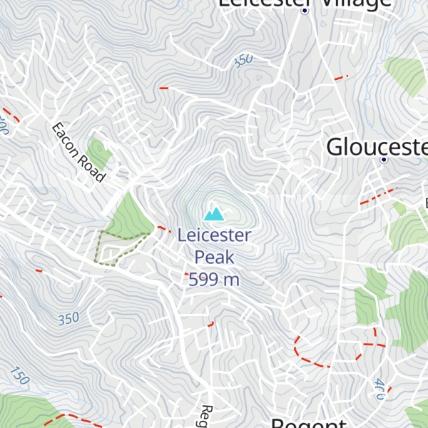 Map of Leicester Peak