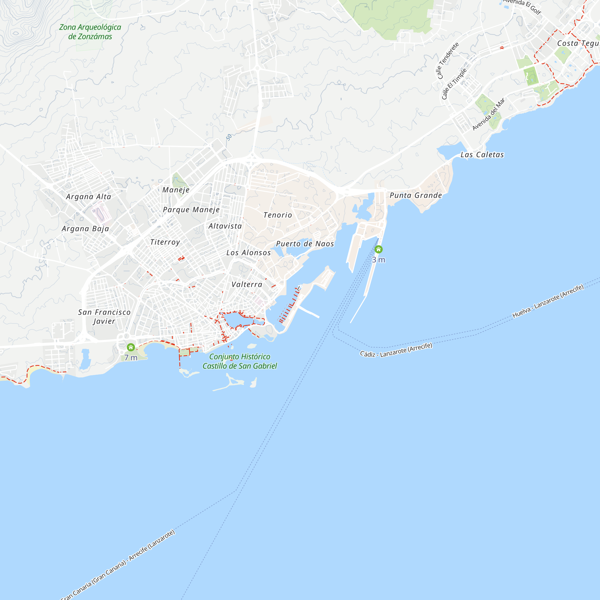 Information Marina Lanzarote map