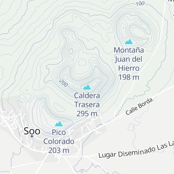 Map of Caldera Trasera