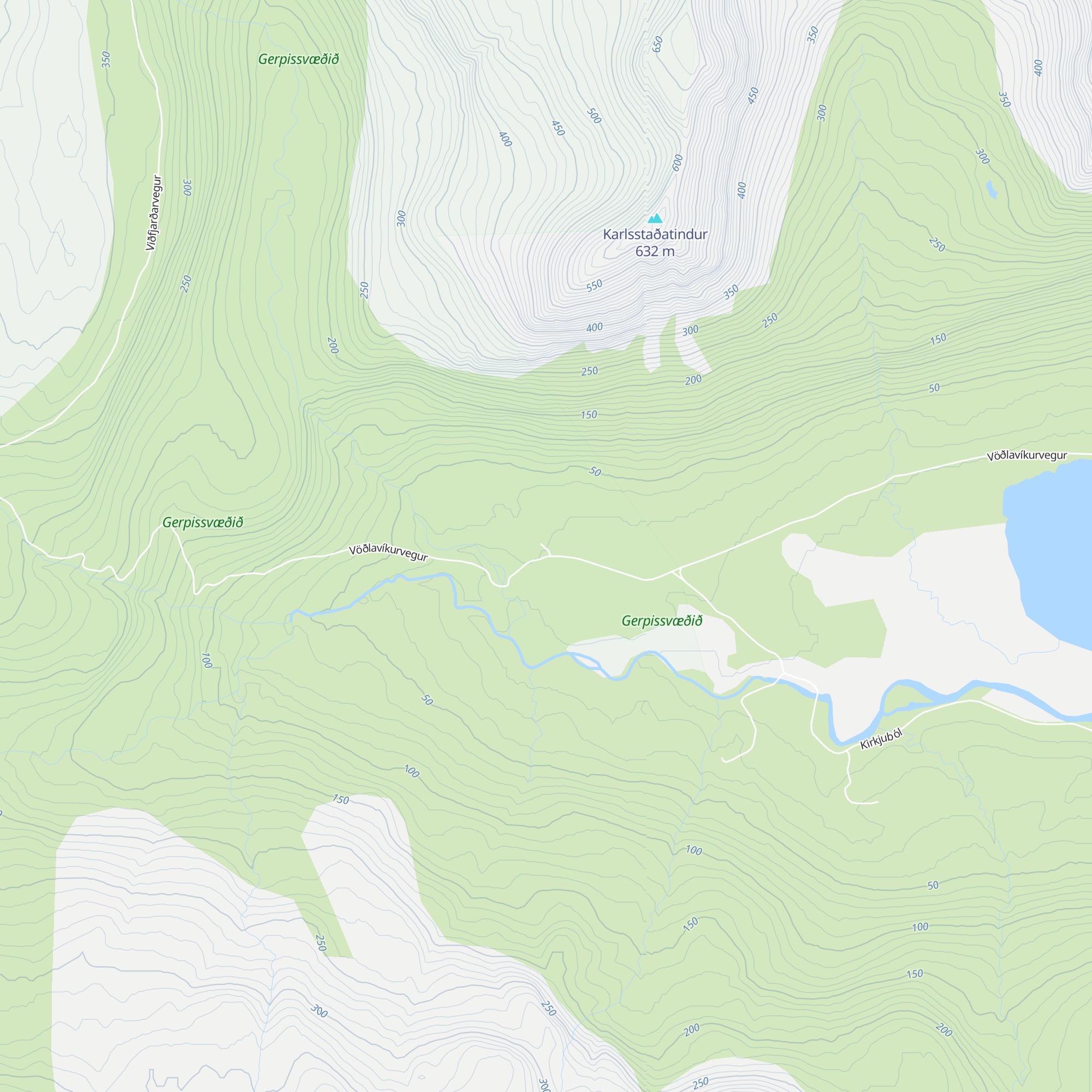 Karlsstaðir map