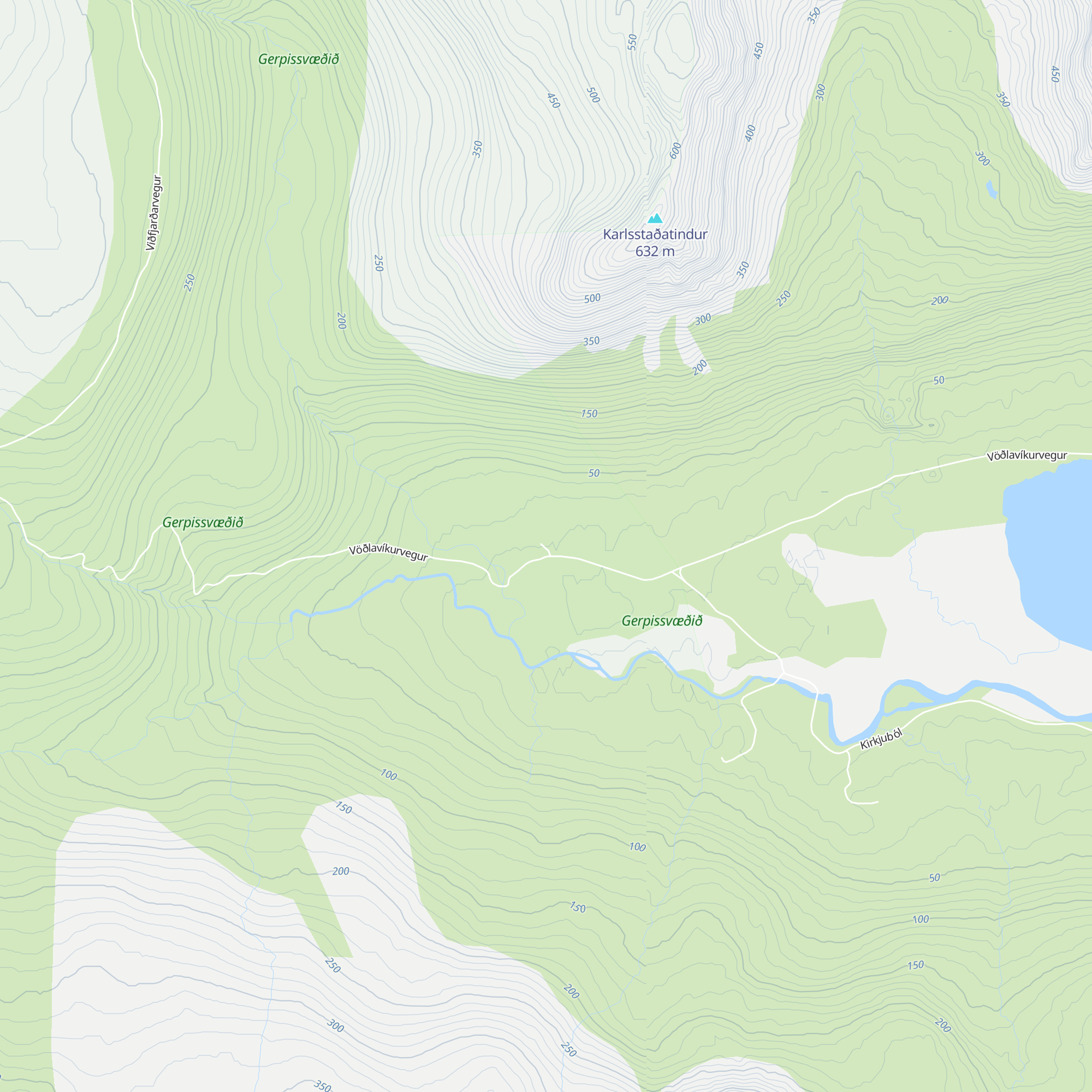 Karlsstaðir map