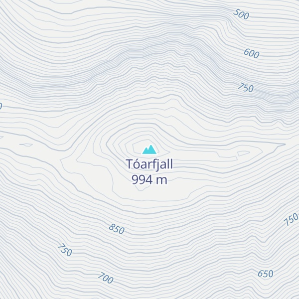 Map of Tóarfjall