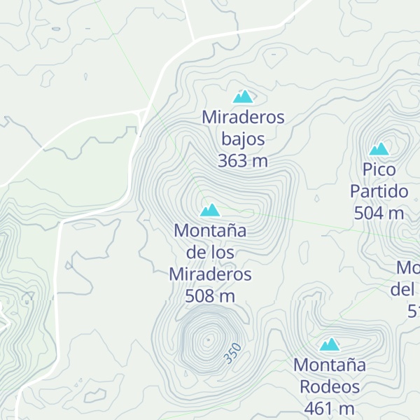 Map of Montaña de los Miraderos