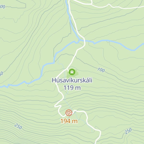 Map of Húsavíkurskáli