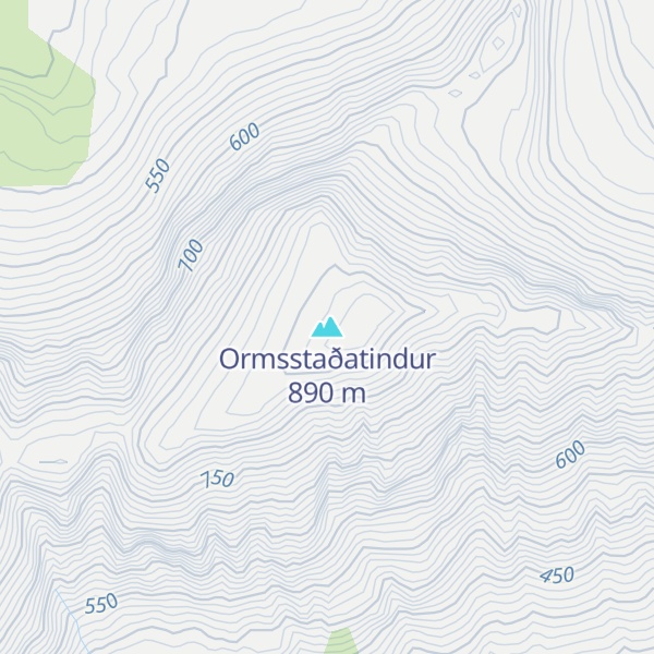 Map of Ormsstaðatindur