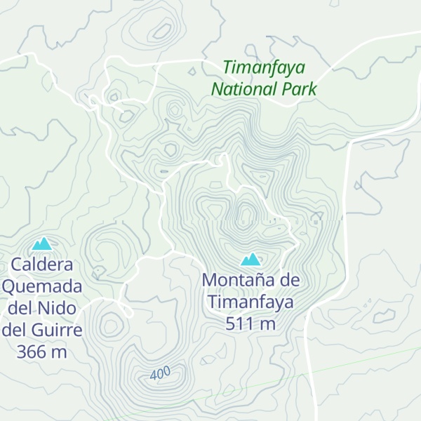 Map of Cráter de Timanfaya