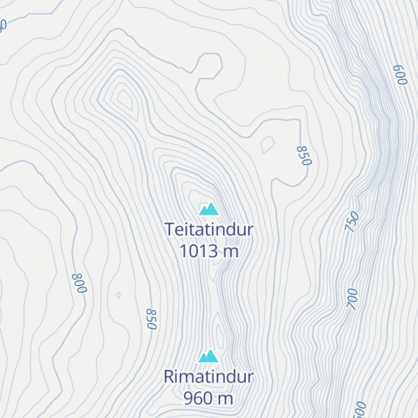 Map of Teitatindur