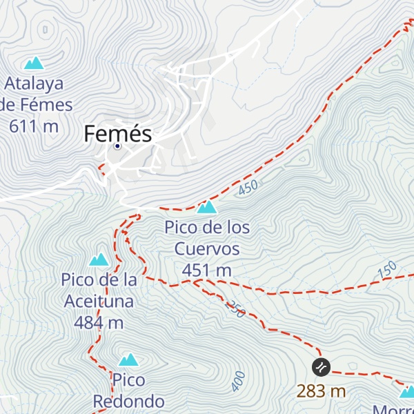 Map of Pico de los Cuervos