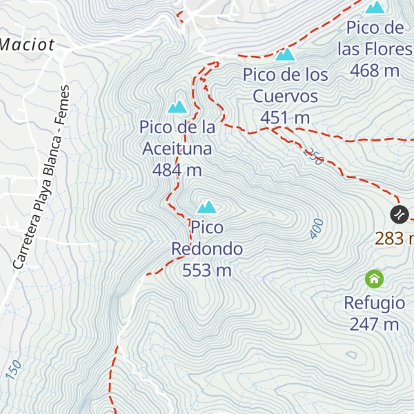 Map of Pico Redondo