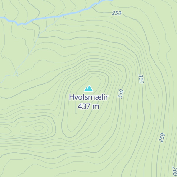 Map of Hvolsmælir