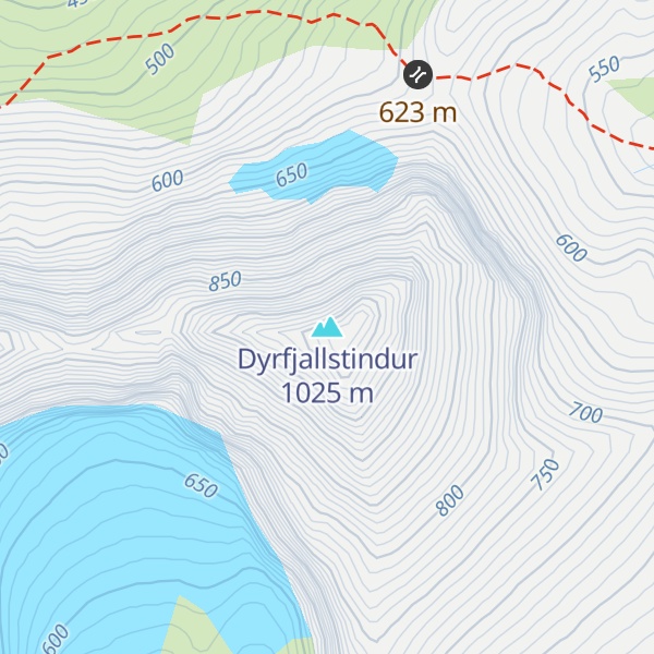 Map of Dyrfjallstindur