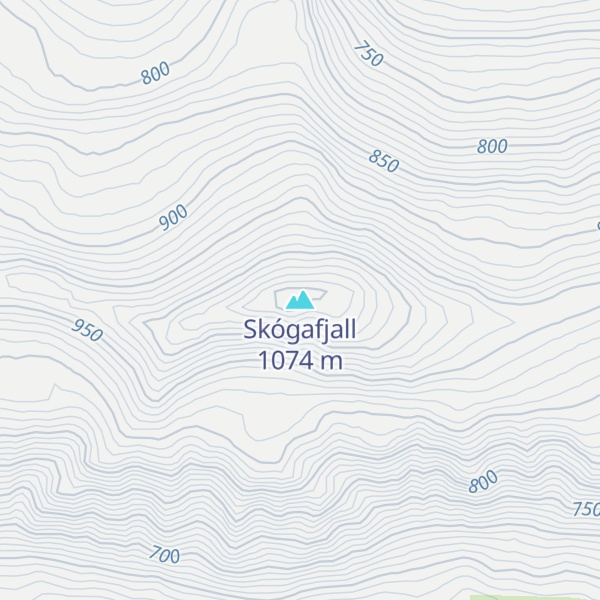Map of Skógafjall