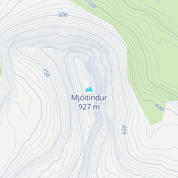 Map of Mjóitindur