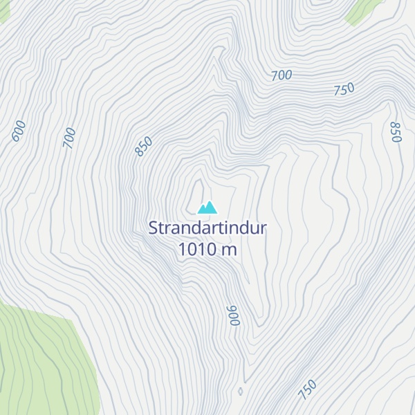 Map of Strandartindur