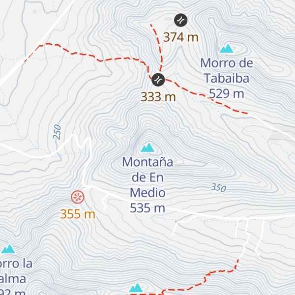Map of Montaña de En Medio