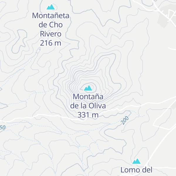 Map of Montaña de la Oliva